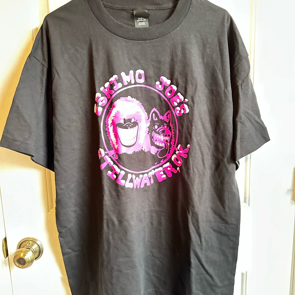 Hanes Black Tee with Pink Graphic
